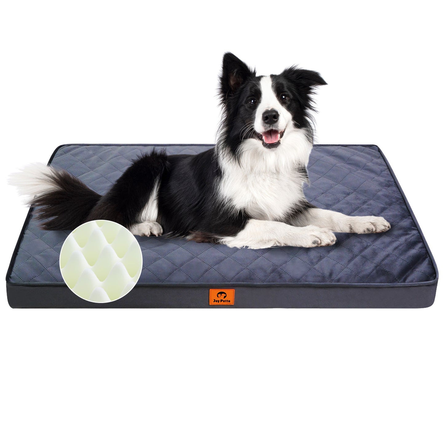 Orthopedic Dog Bed - 3" Egg Crate Foam, Waterproof & Machine Washable