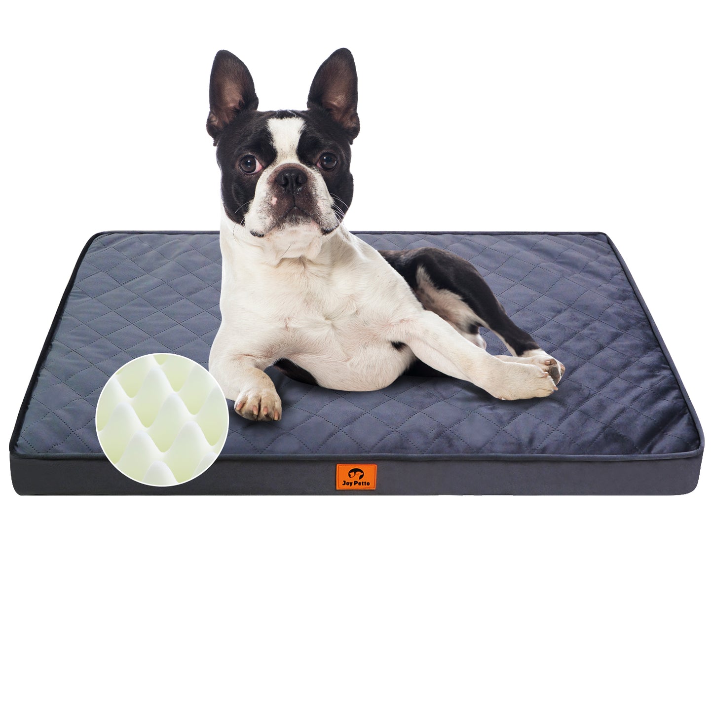 Orthopedic Dog Bed - 3" Egg Crate Foam, Waterproof & Machine Washable