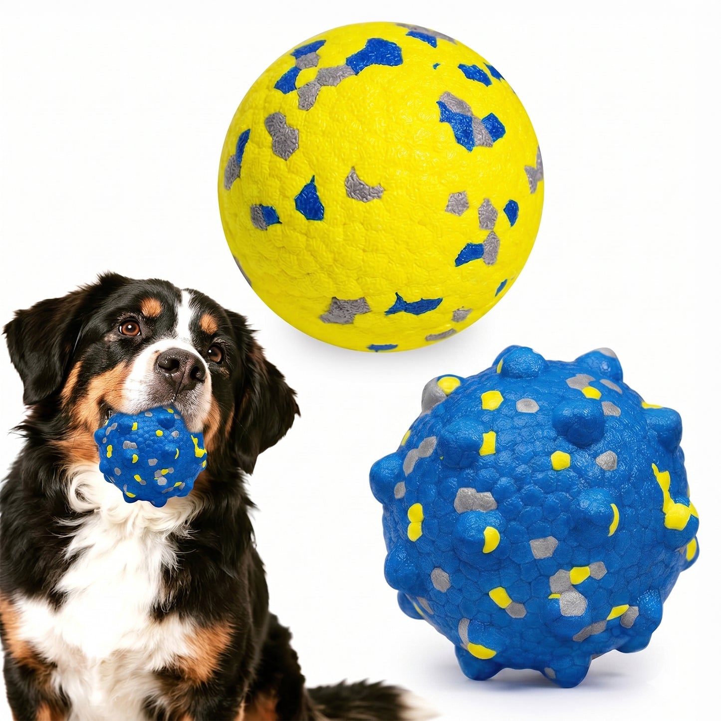JoyPetto 3 in Floating Dog Tennis Balls, Textured Fetch Toys, 2-Pack