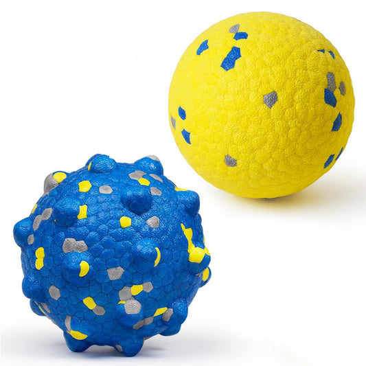 JoyPetto 3 in Floating Dog Tennis Balls, Textured Fetch Toys, 2-Pack