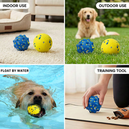 JoyPetto 3 in Floating Dog Tennis Balls, Textured Fetch Toys, 2-Pack