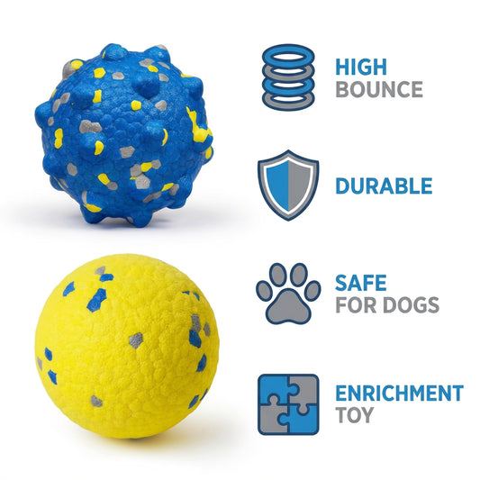 JoyPetto 3 in Floating Dog Tennis Balls, Textured Fetch Toys, 2-Pack