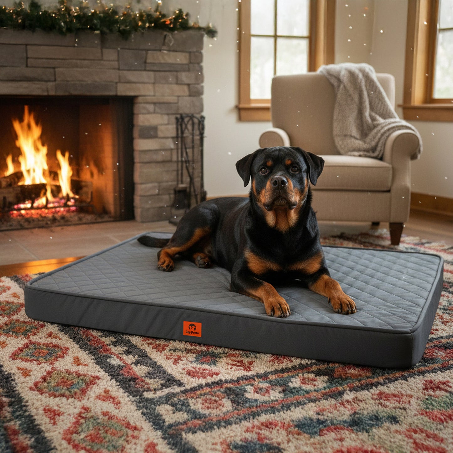JoyPetto Orthopedic Dog Bed with Waterproof Washable Cover