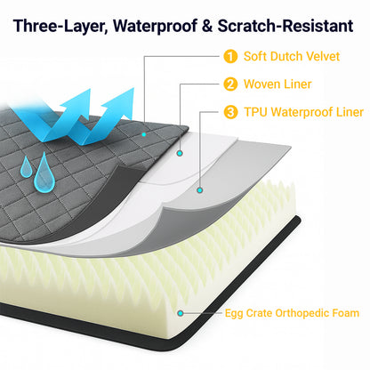 JoyPetto Orthopedic Dog Bed with Waterproof Washable Cover