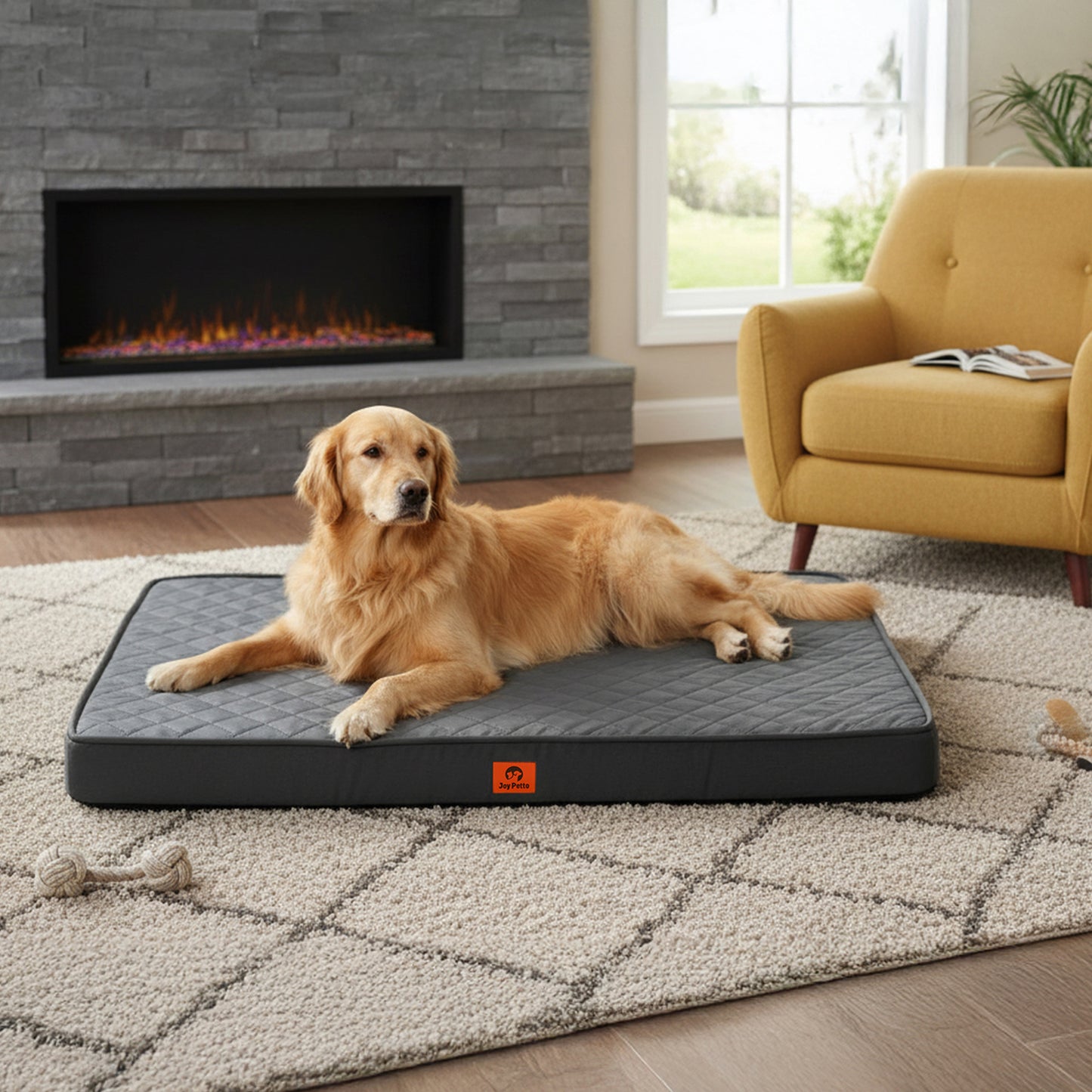 JoyPetto Orthopedic Dog Bed with Waterproof Washable Cover