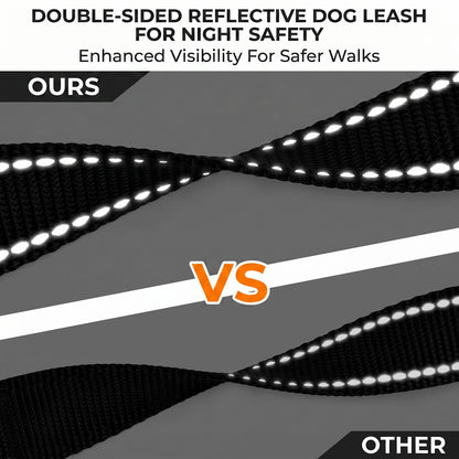 JoyPetto 6 ft Reflective Dog Leash with Dual Padded Handles