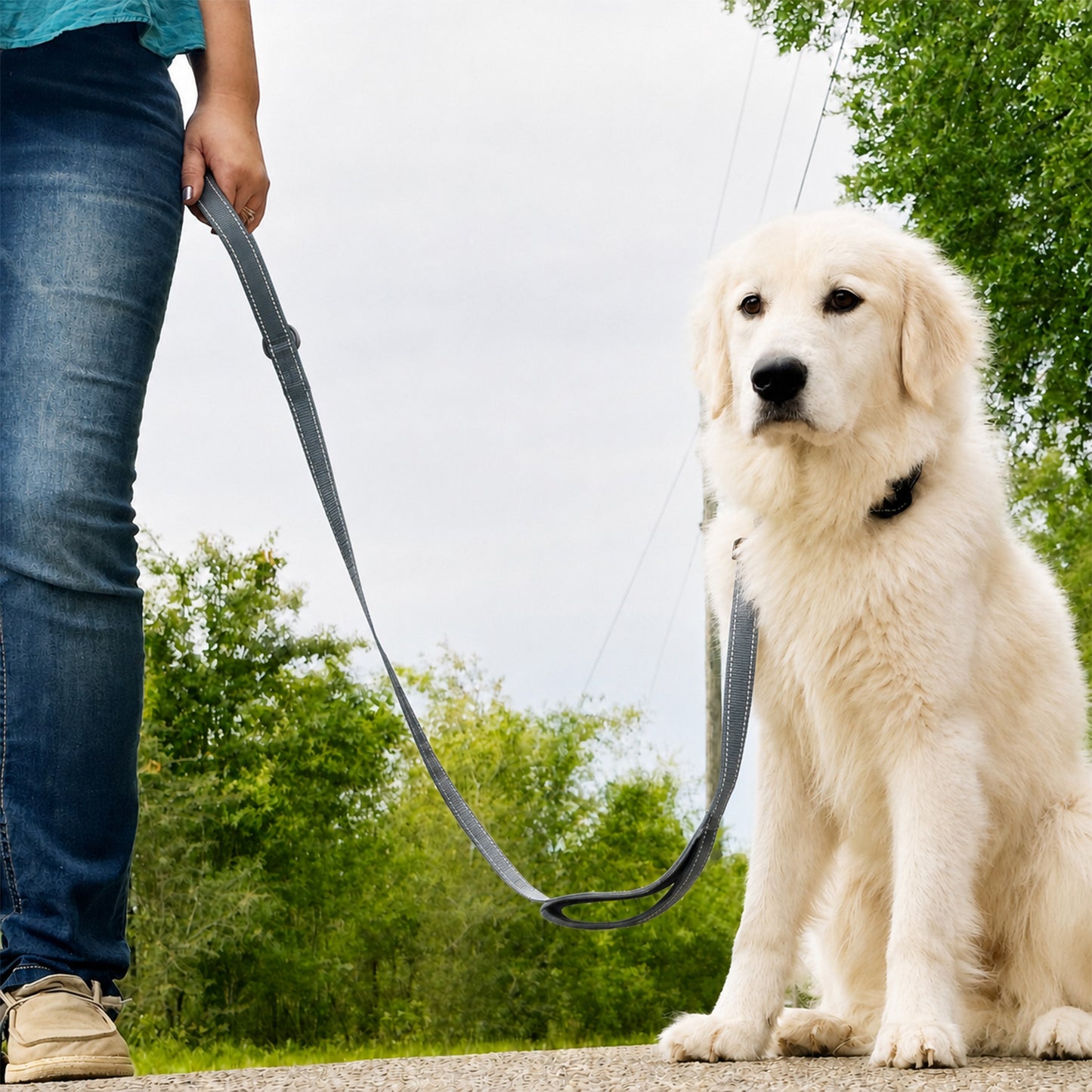 JoyPetto 6 ft Reflective Dog Leash with Dual Padded Handles