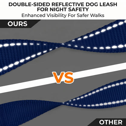 JoyPetto 6 ft Reflective Dog Leash with Dual Padded Handles