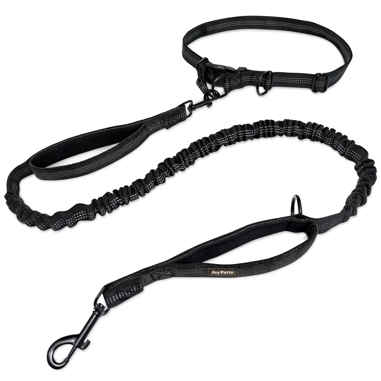 JoyPetto Hands-Free Bungee Dog Leash with Waist Belt & Dual Handles