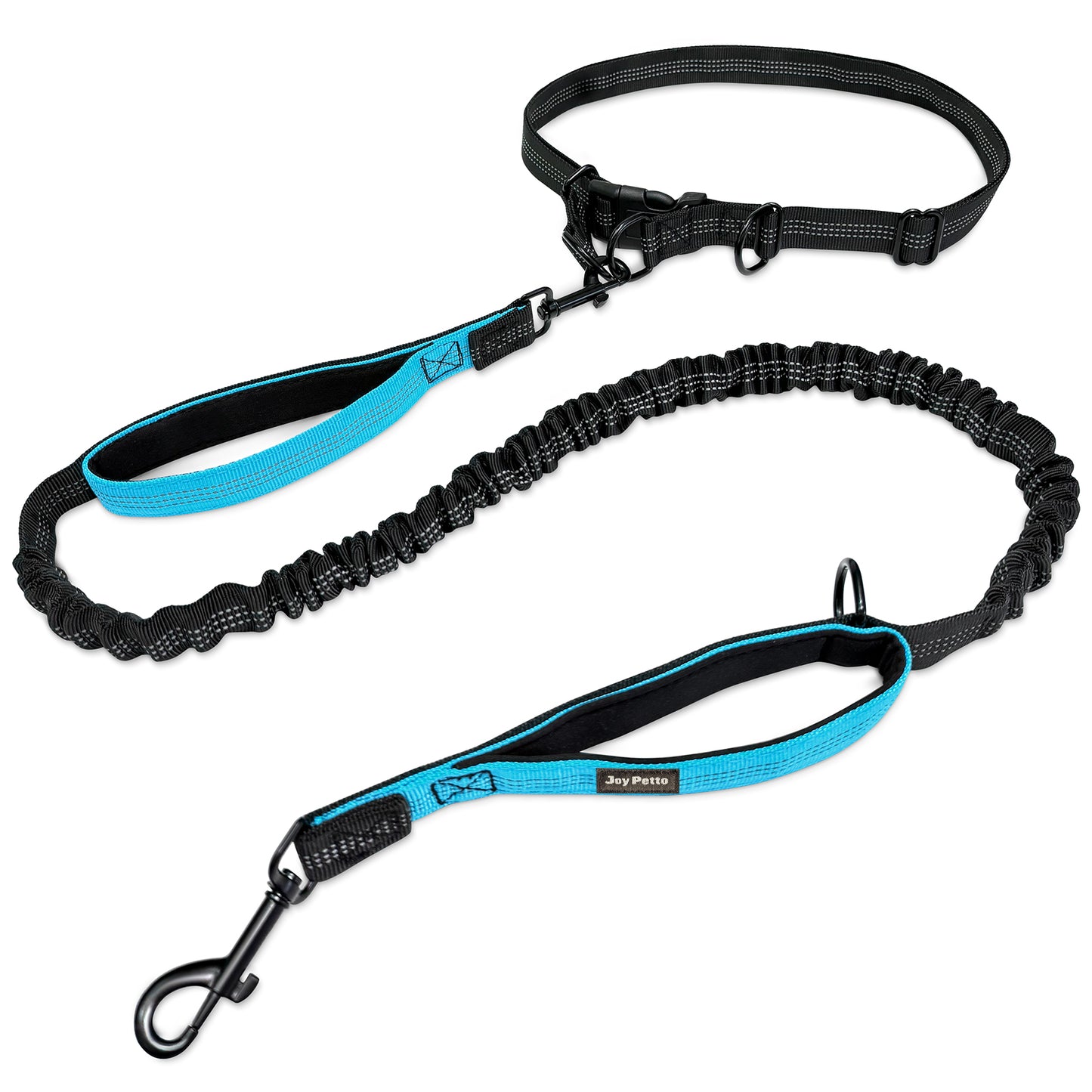 JoyPetto Hands-Free Bungee Dog Leash with Waist Belt & Dual Handles