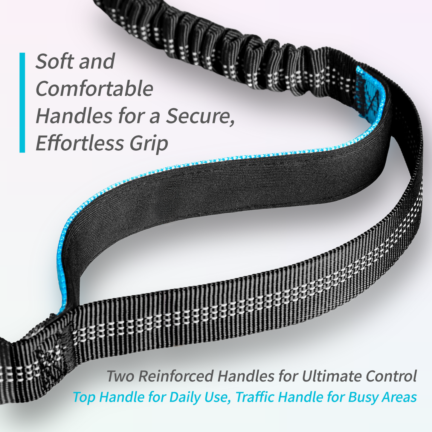 JoyPetto Hands-Free Bungee Dog Leash with Waist Belt & Dual Handles