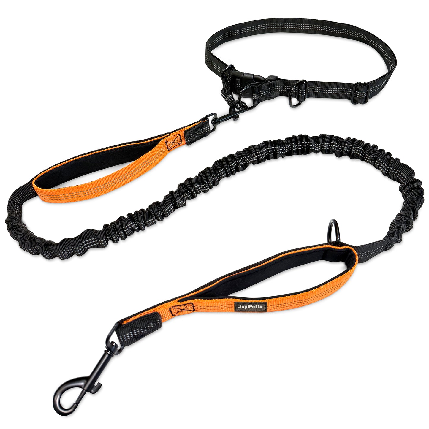 JoyPetto Hands-Free Bungee Dog Leash with Waist Belt & Dual Handles