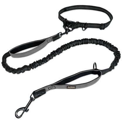 JoyPetto Hands-Free Bungee Dog Leash with Waist Belt & Dual Handles