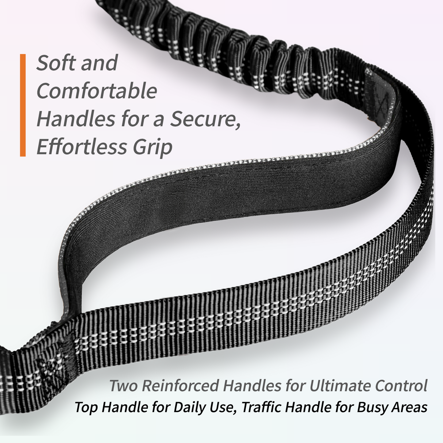 JoyPetto Hands-Free Bungee Dog Leash with Waist Belt & Dual Handles