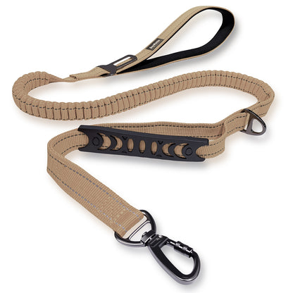 JoyPetto No-Pull Bungee Dog Leash with Seatbelt Clip & Dual Handles