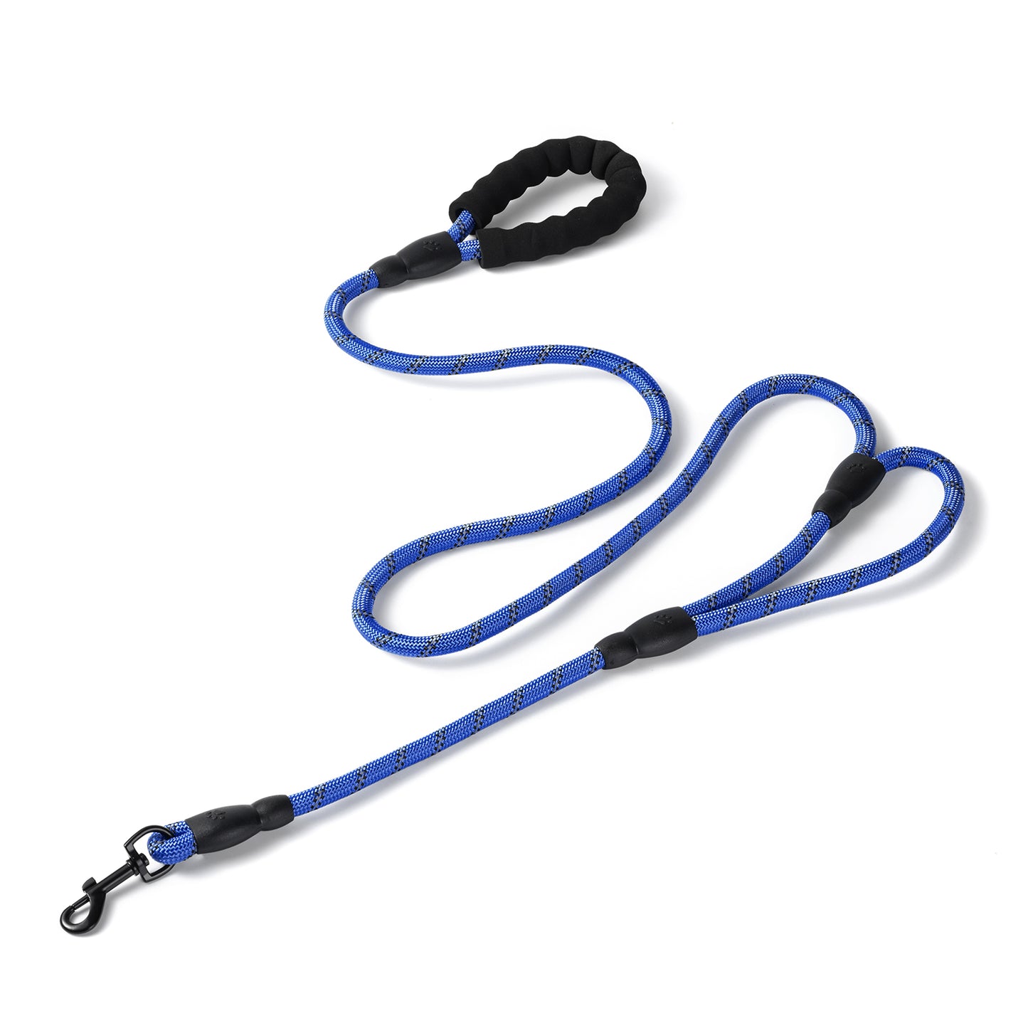 JoyPetto 6 ft Reflective Rope Dog Leash with Dual Traffic Handles